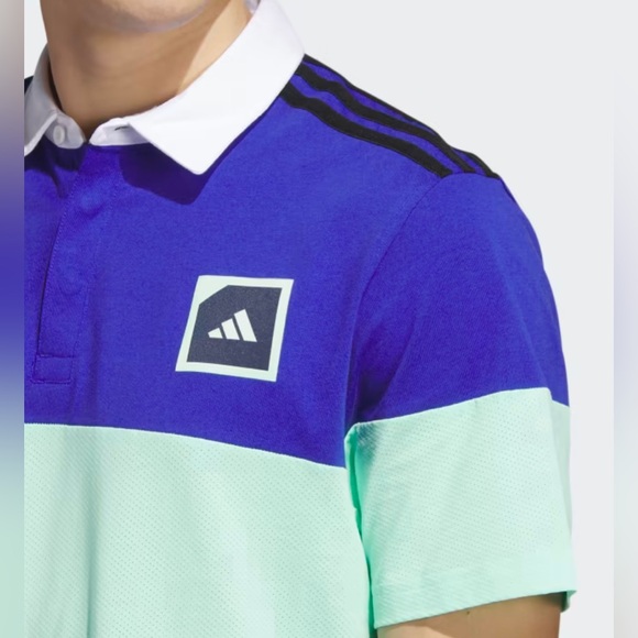 Men’s Adidas Adicross Block Polo Golf Shirt - Picture 6 of 14